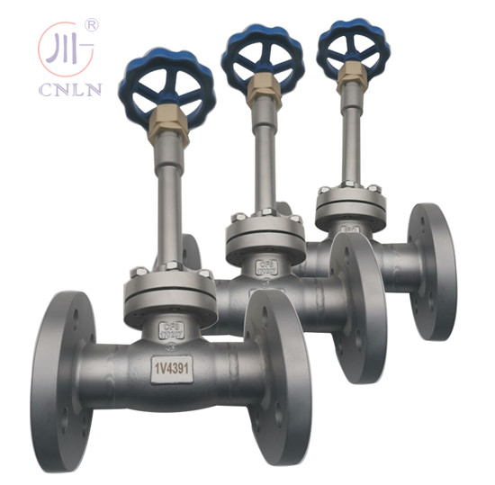 液化天然ガス/LOX/LN2/LAR/LCO2用のステンレス鋼のフレンズ式冷凍球弁 SS304/SS316