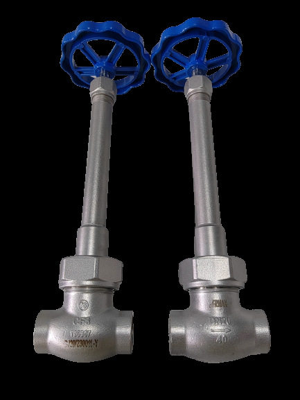 DN32 極低温グローブバルブ ステンレス鋼304/316 LOXパイプタンク用 -196℃～+80℃ 温度範囲