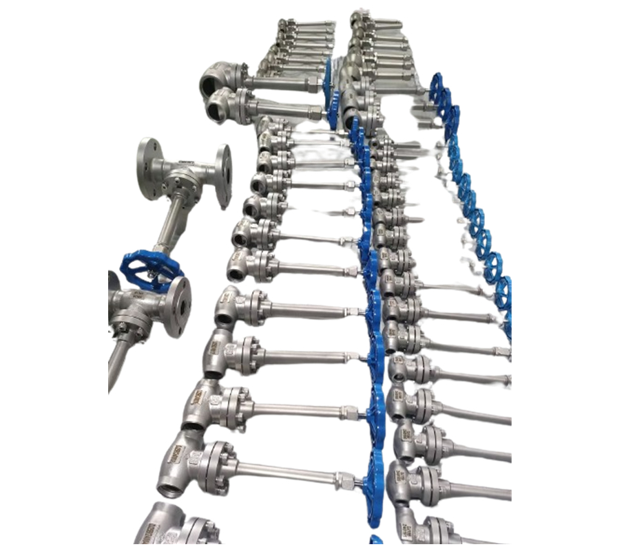 溶接端 CF8 CF8M LNG/LOX/LN2/LAR/LCO2用の長い幹の冷凍球弁